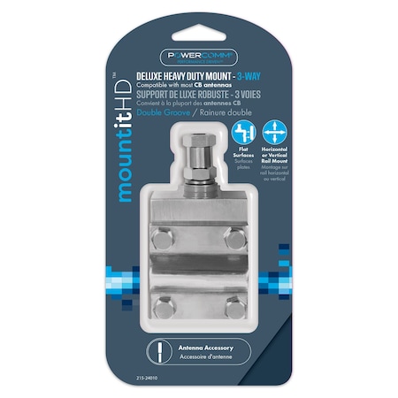 Powercomm Ant Mirror Mount 3Way 2Groove Design 215-24010